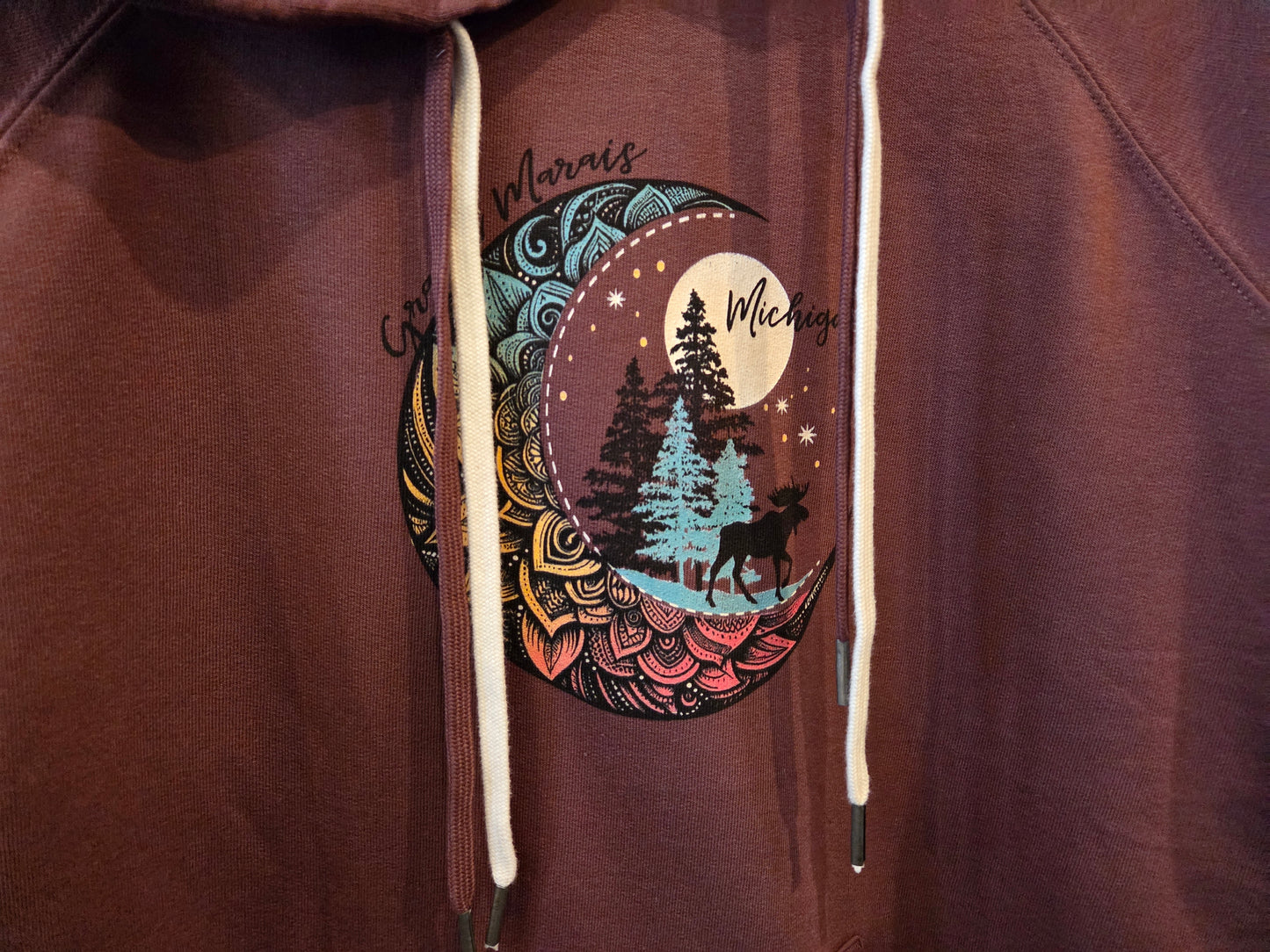 Lightweight hoodie - port color