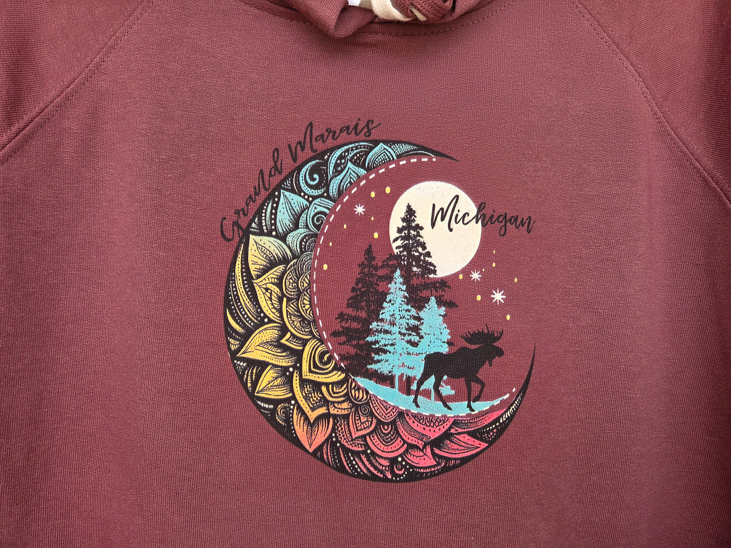 Lightweight hoodie - port color