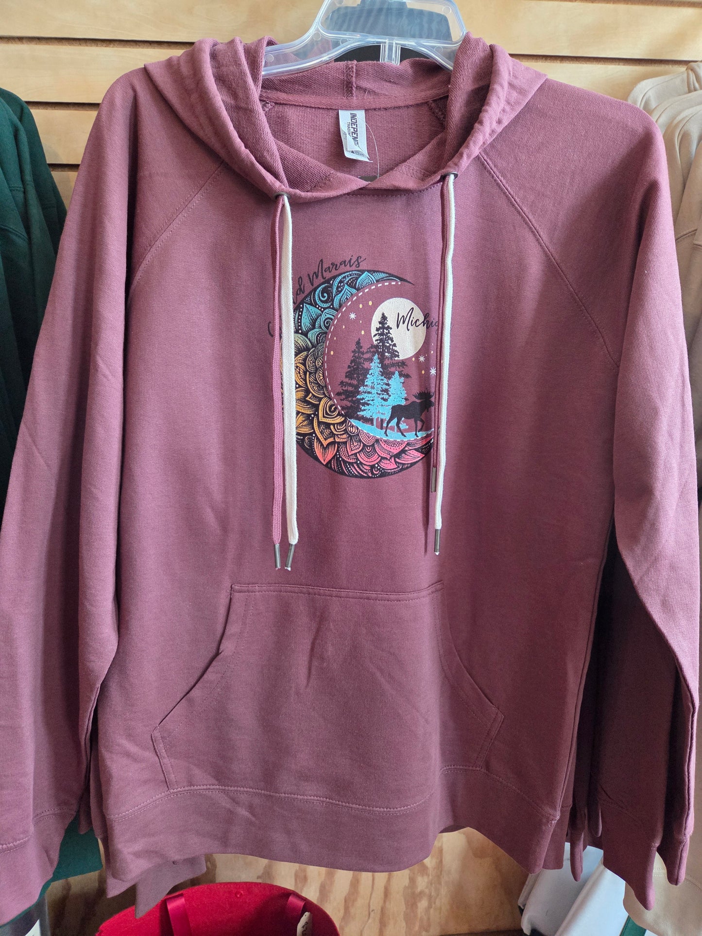 Lightweight hoodie - port color