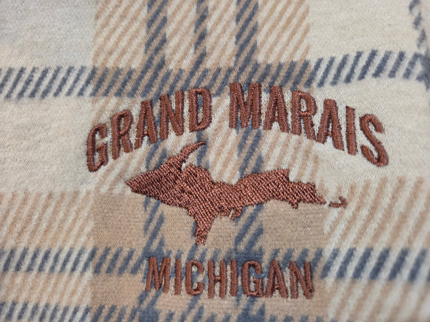 Knit flannel shirt - blue or natural