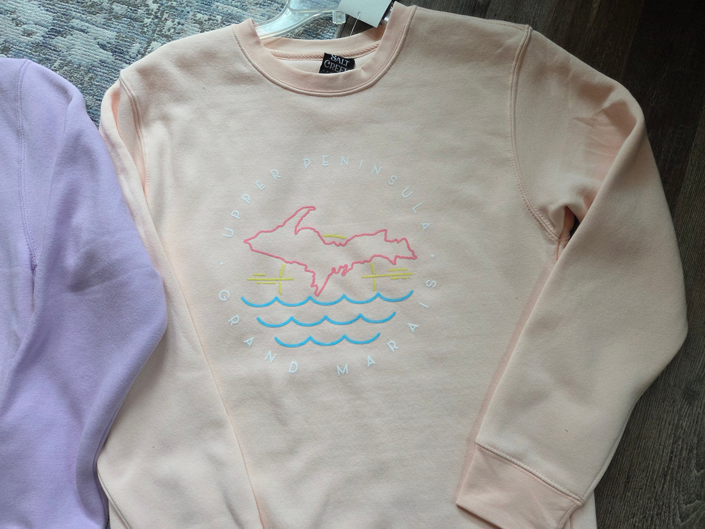 Crew neck sweatshirt - peach or lavender