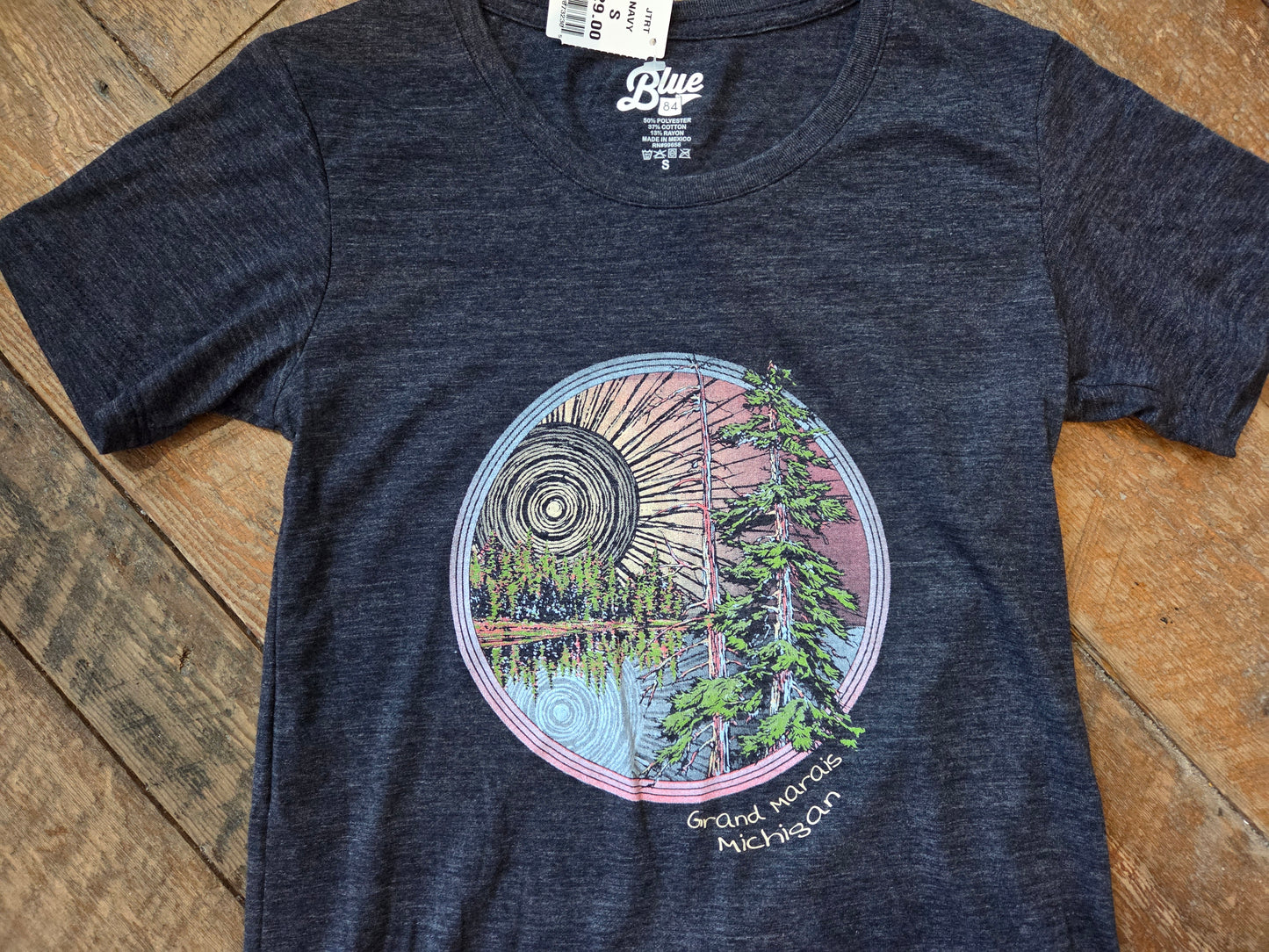 Ladies scoop neck short sleeve