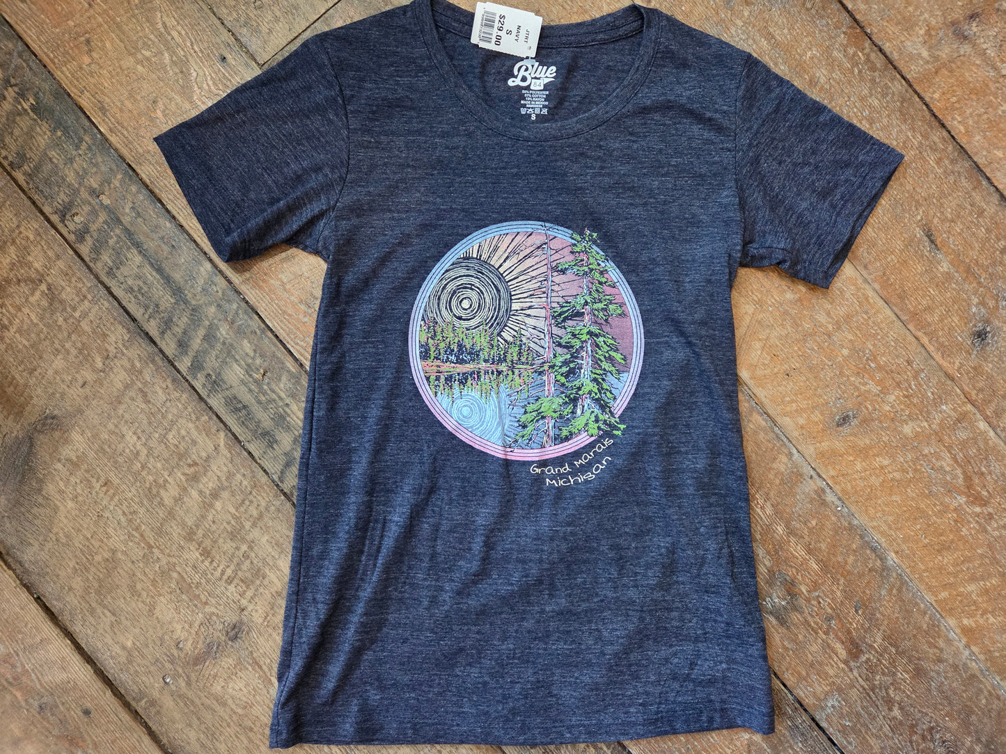 Ladies scoop neck short sleeve