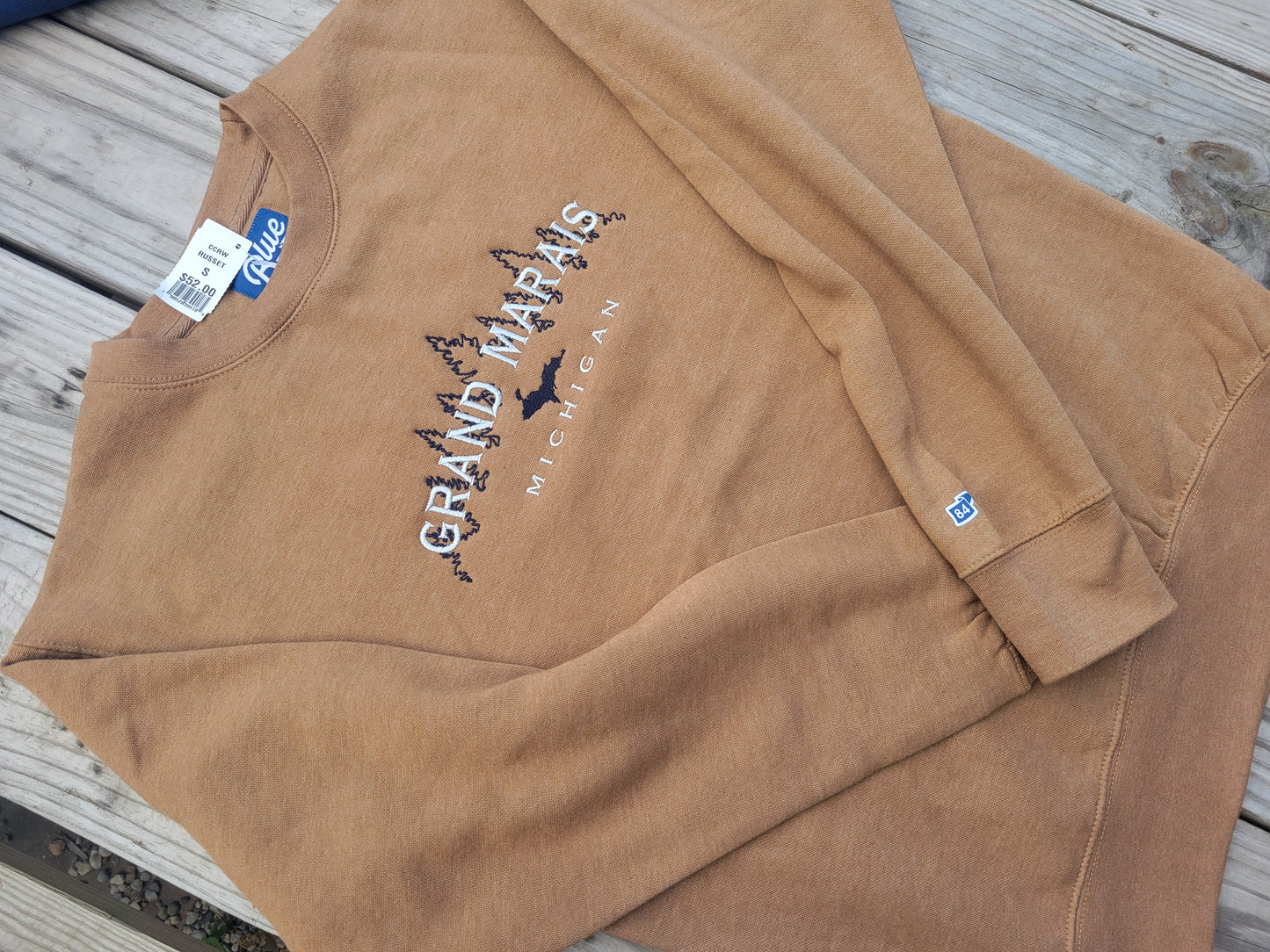 Steel Blue or Russet Brown Crew sweatshirt