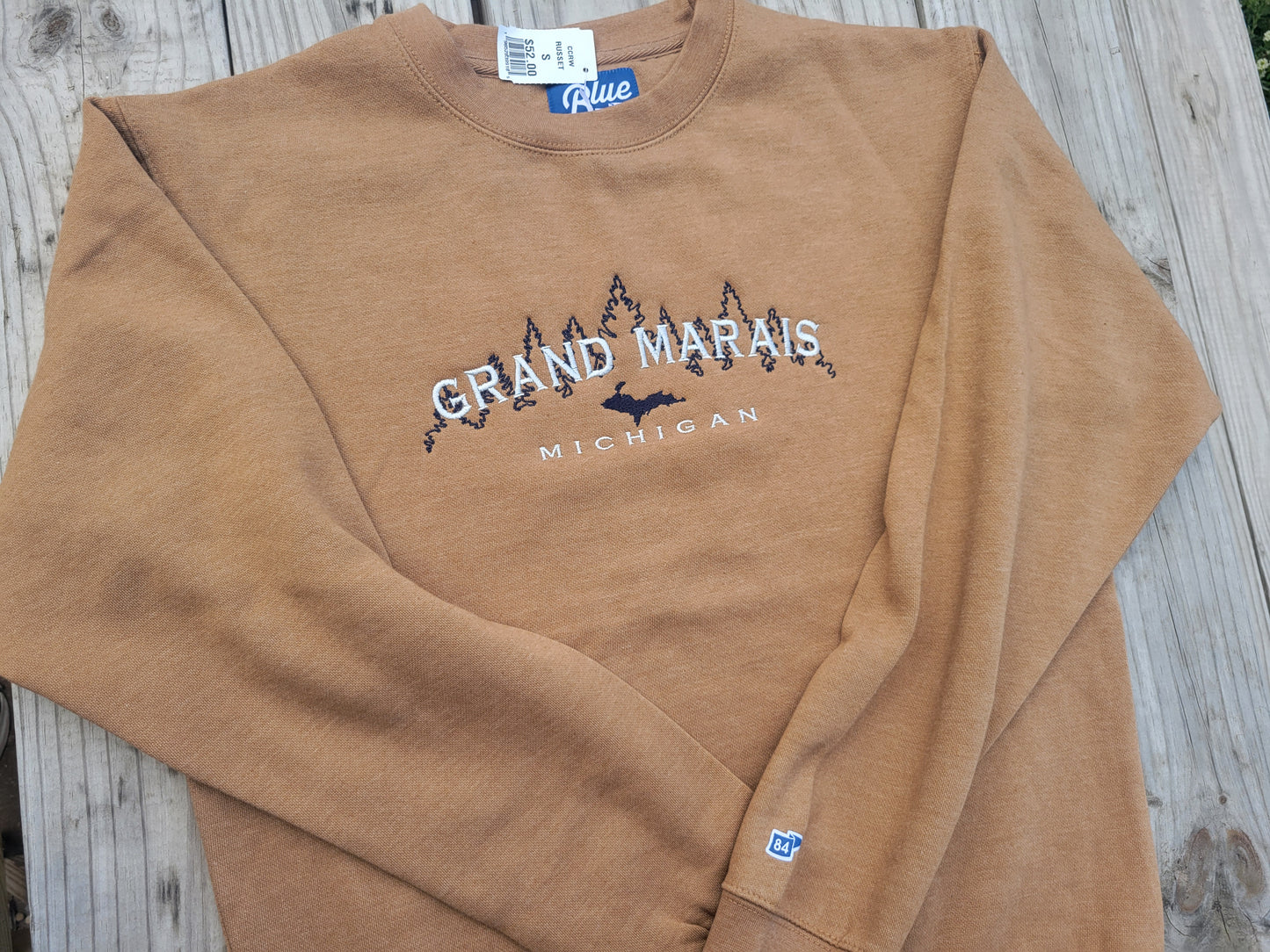 Steel Blue or Russet Brown Crew sweatshirt