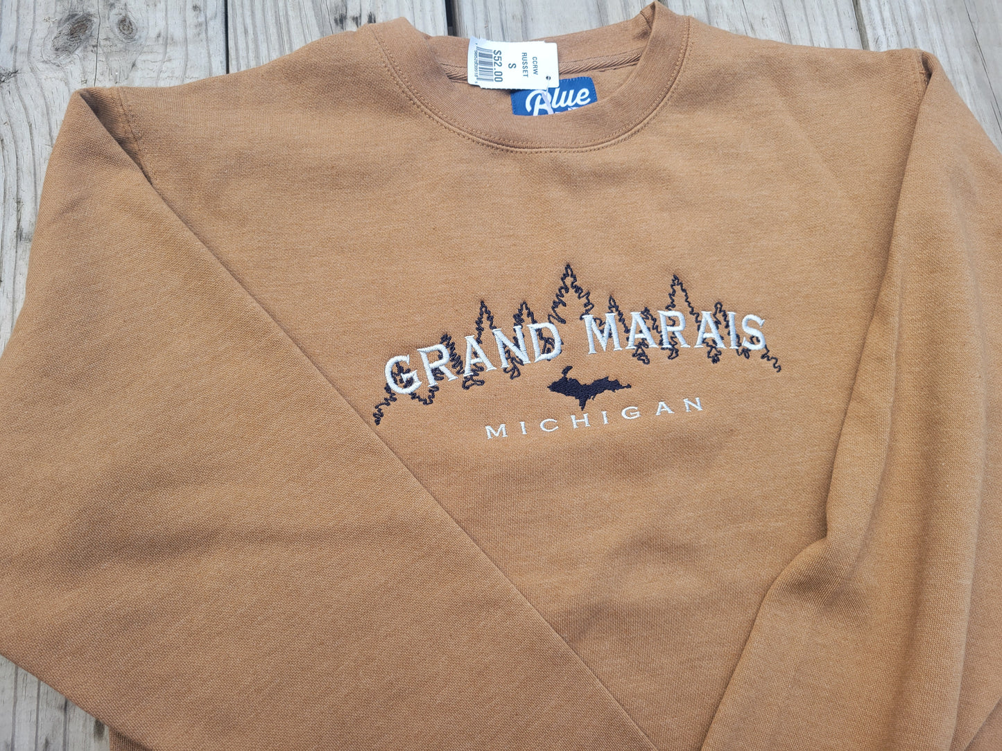 Steel Blue or Russet Brown Crew sweatshirt