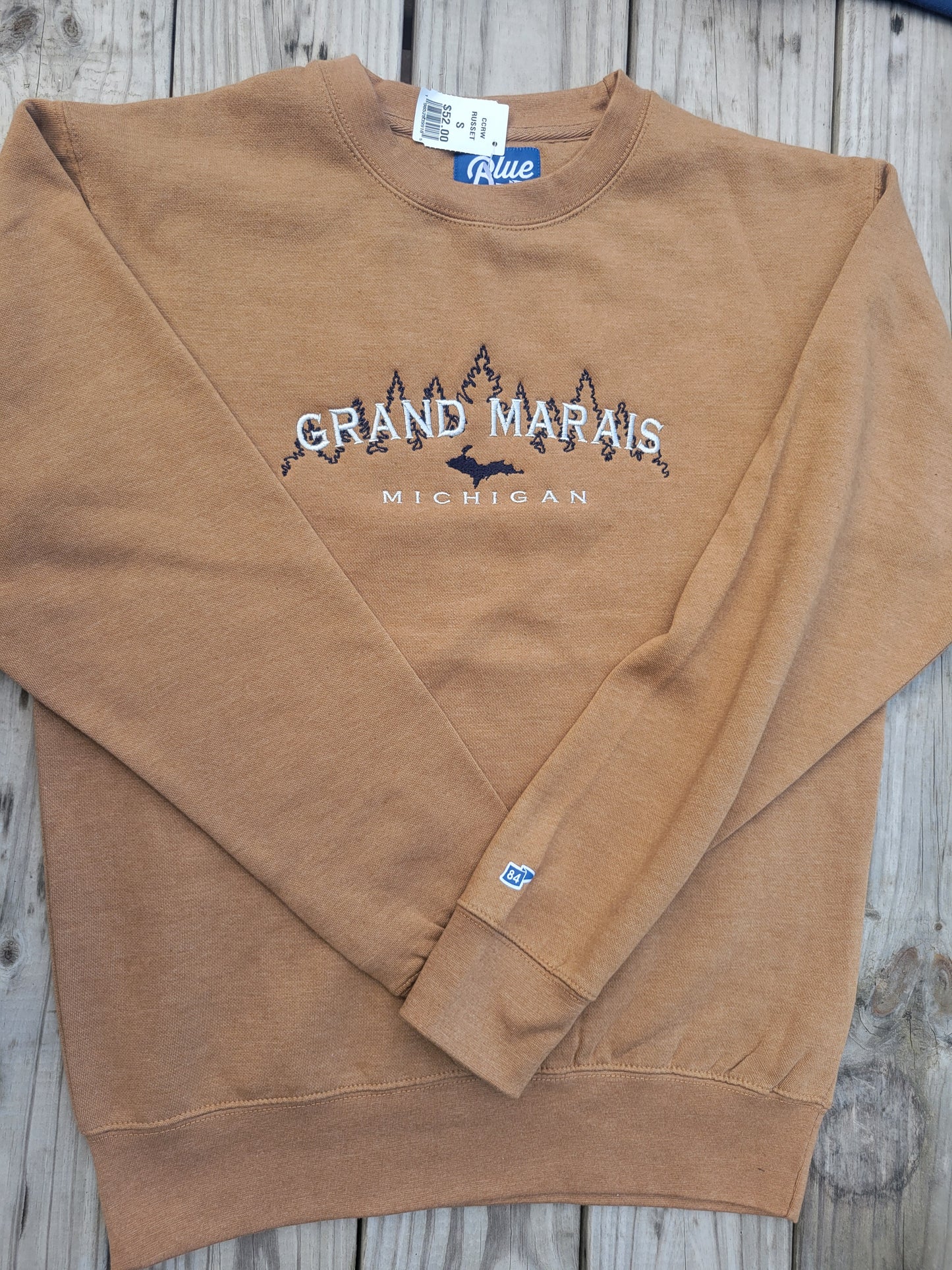 Steel Blue or Russet Brown Crew sweatshirt