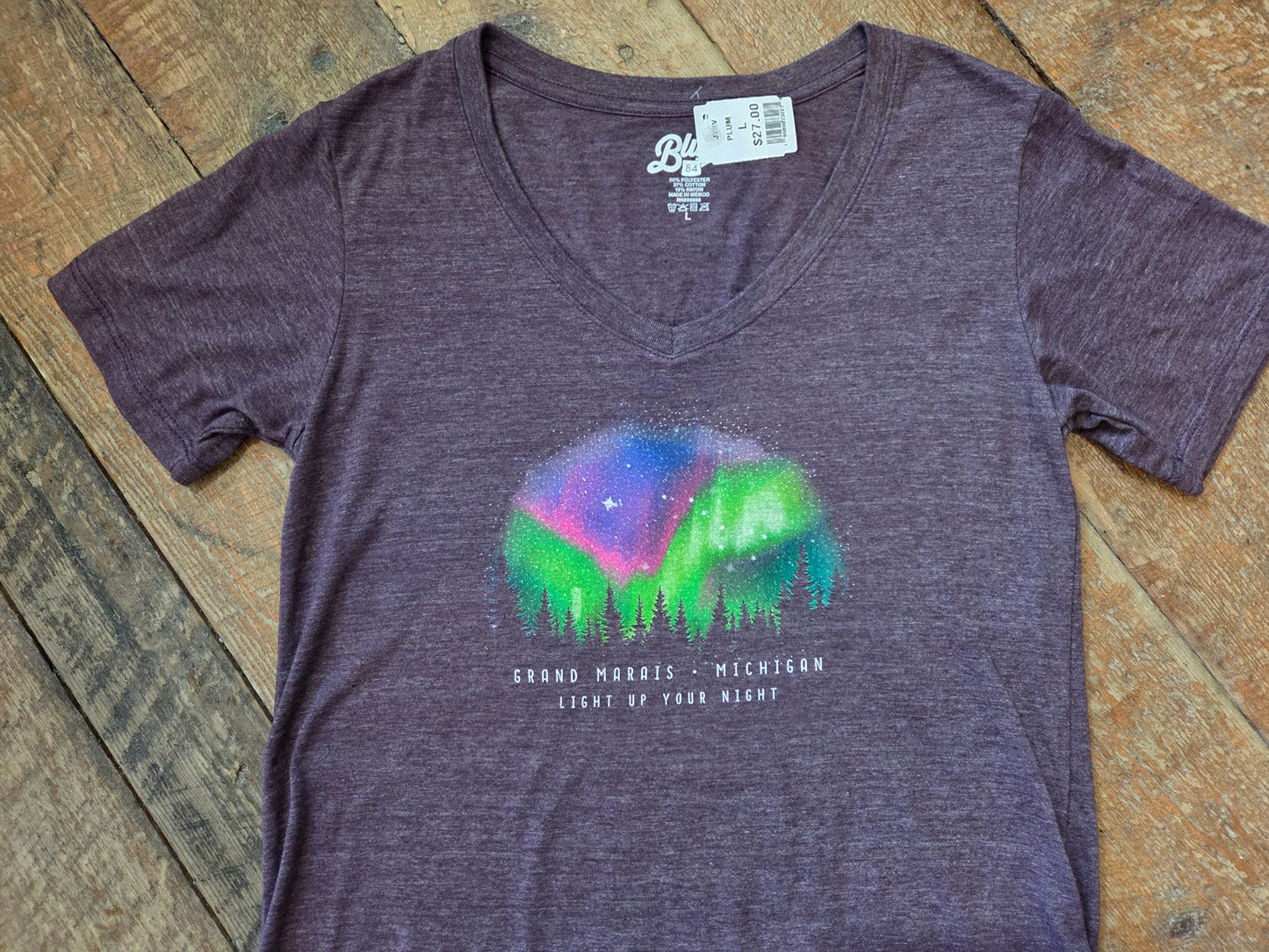 Ladies v neck short sleeve