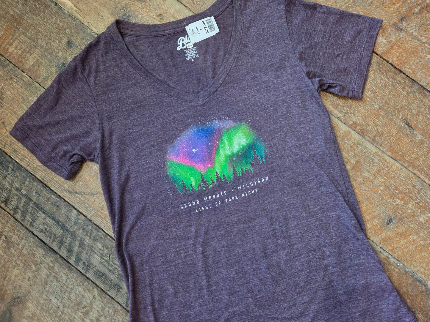 Ladies v neck short sleeve