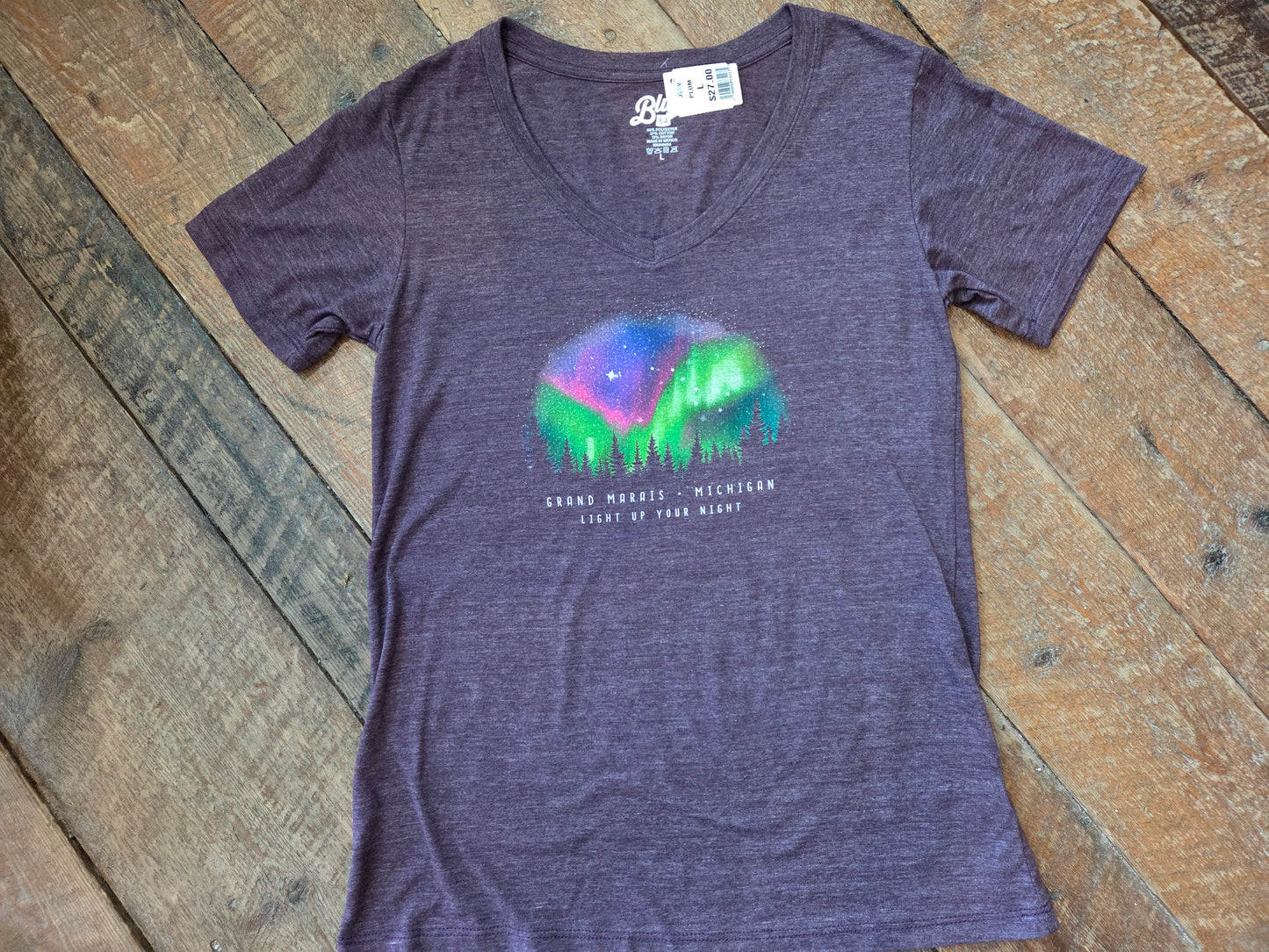 Ladies v neck short sleeve