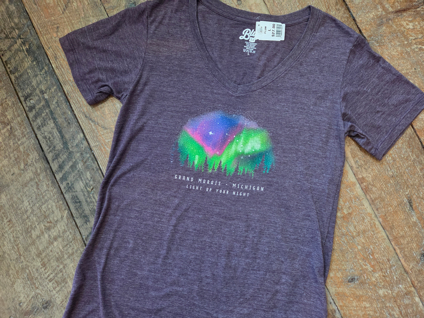 Ladies v neck short sleeve