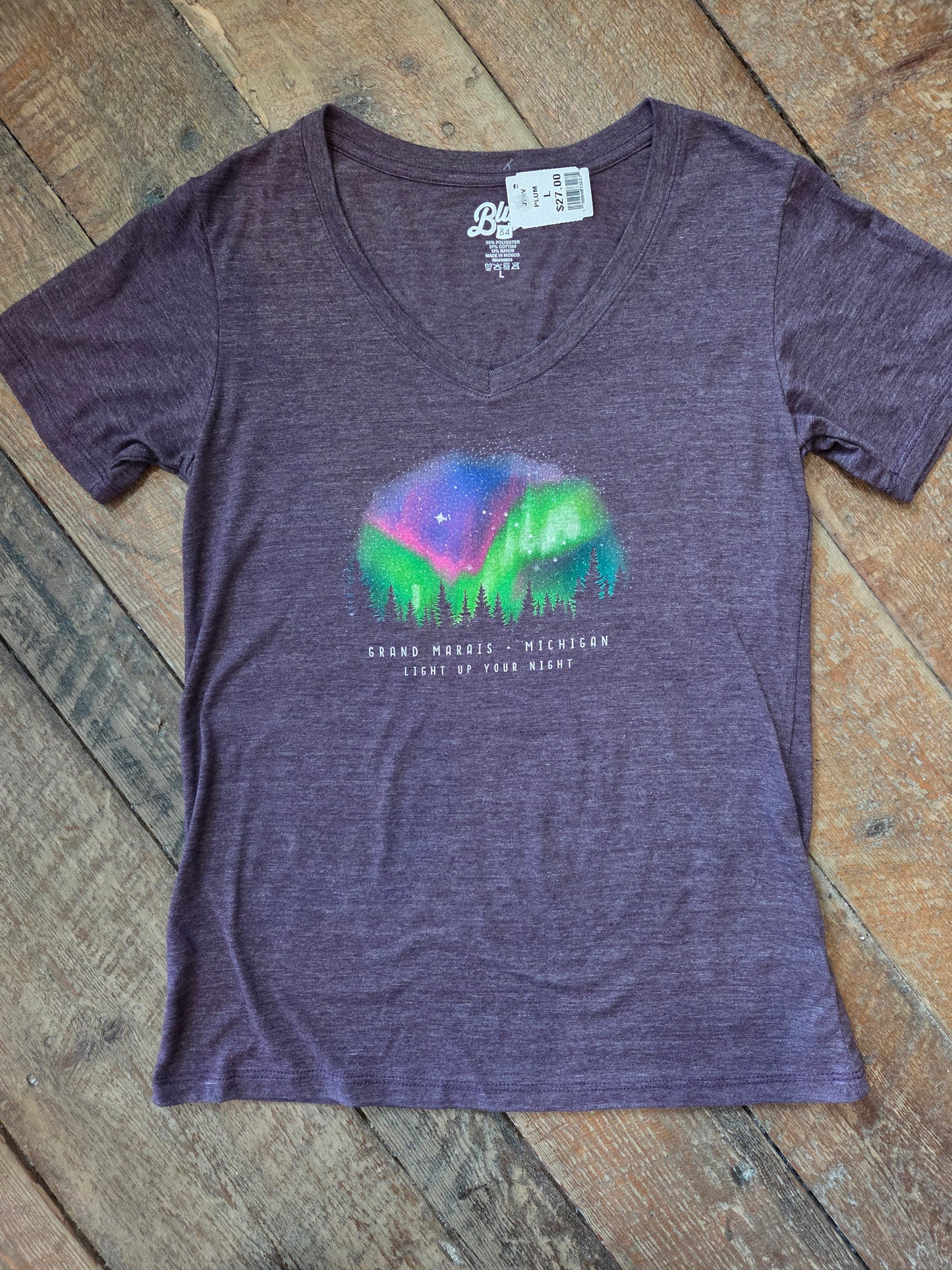Ladies v neck short sleeve