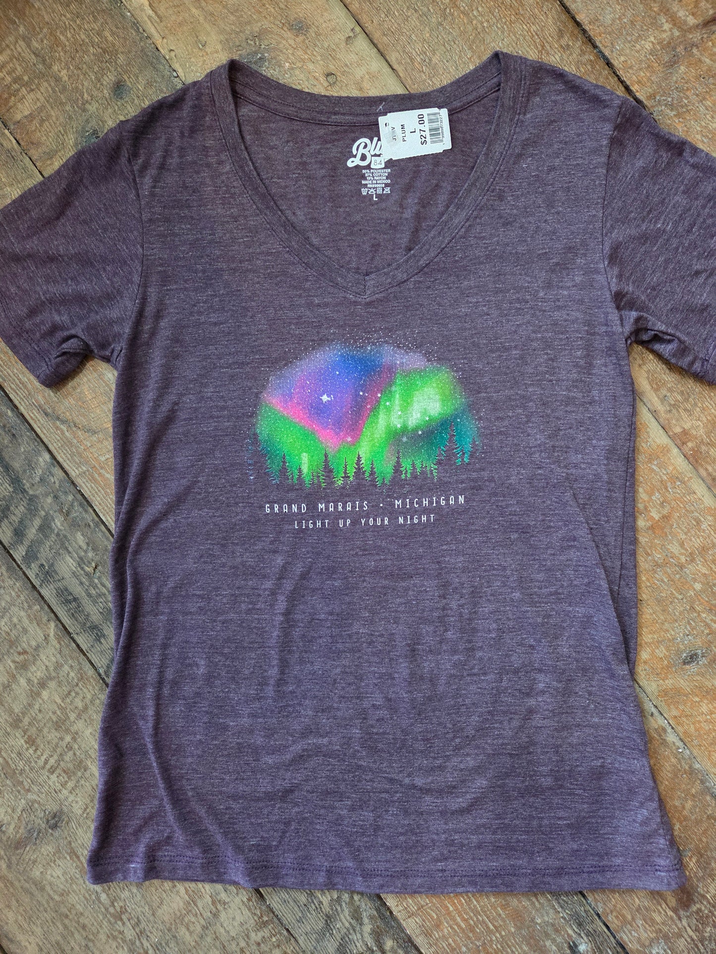 Ladies v neck short sleeve