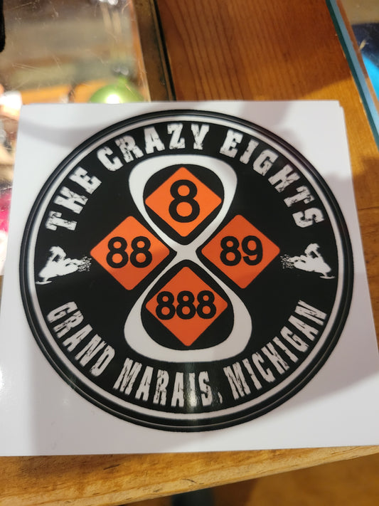 Crazy 8's sticker