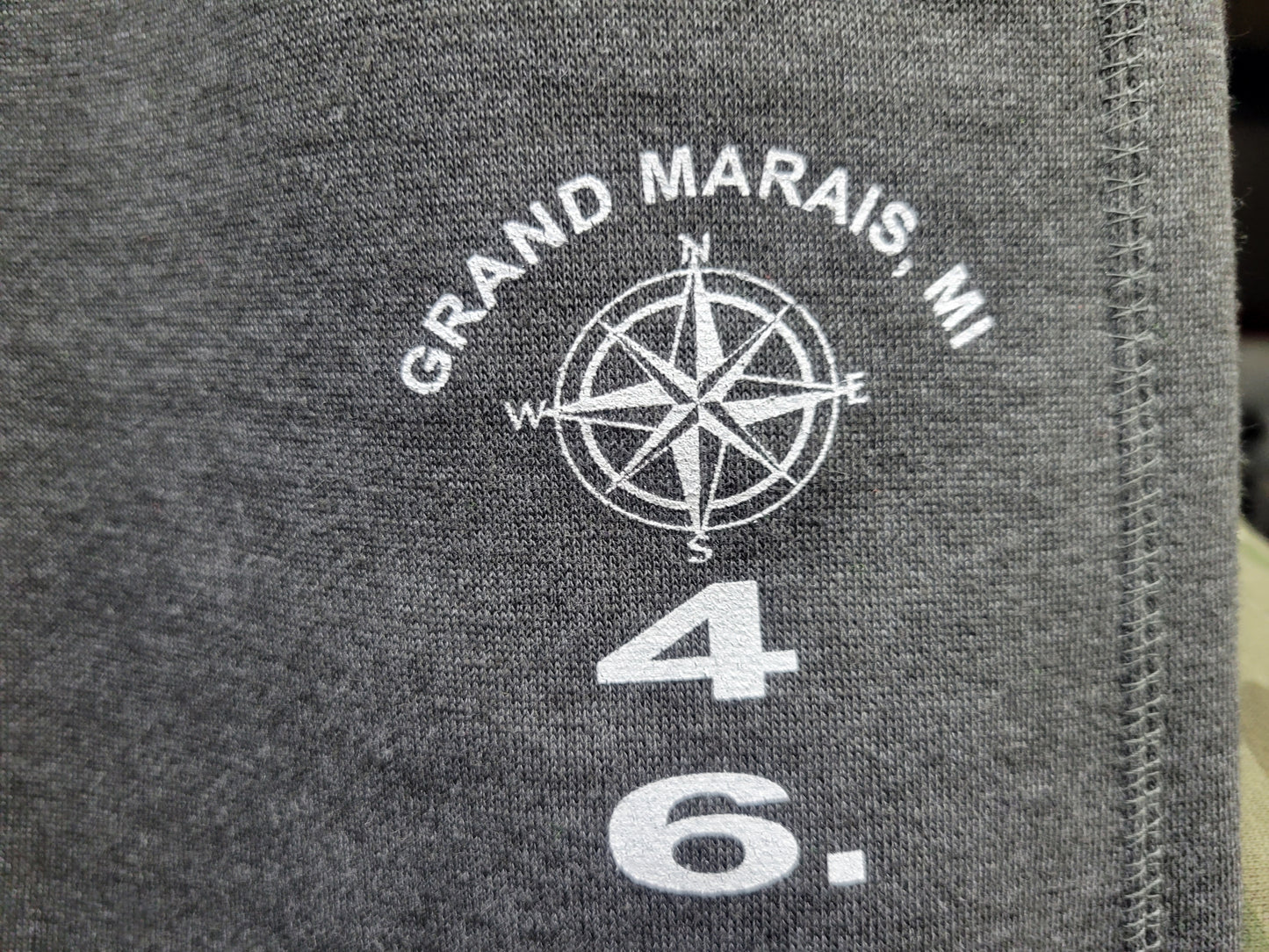 Grey sweat pants with GM coordinates