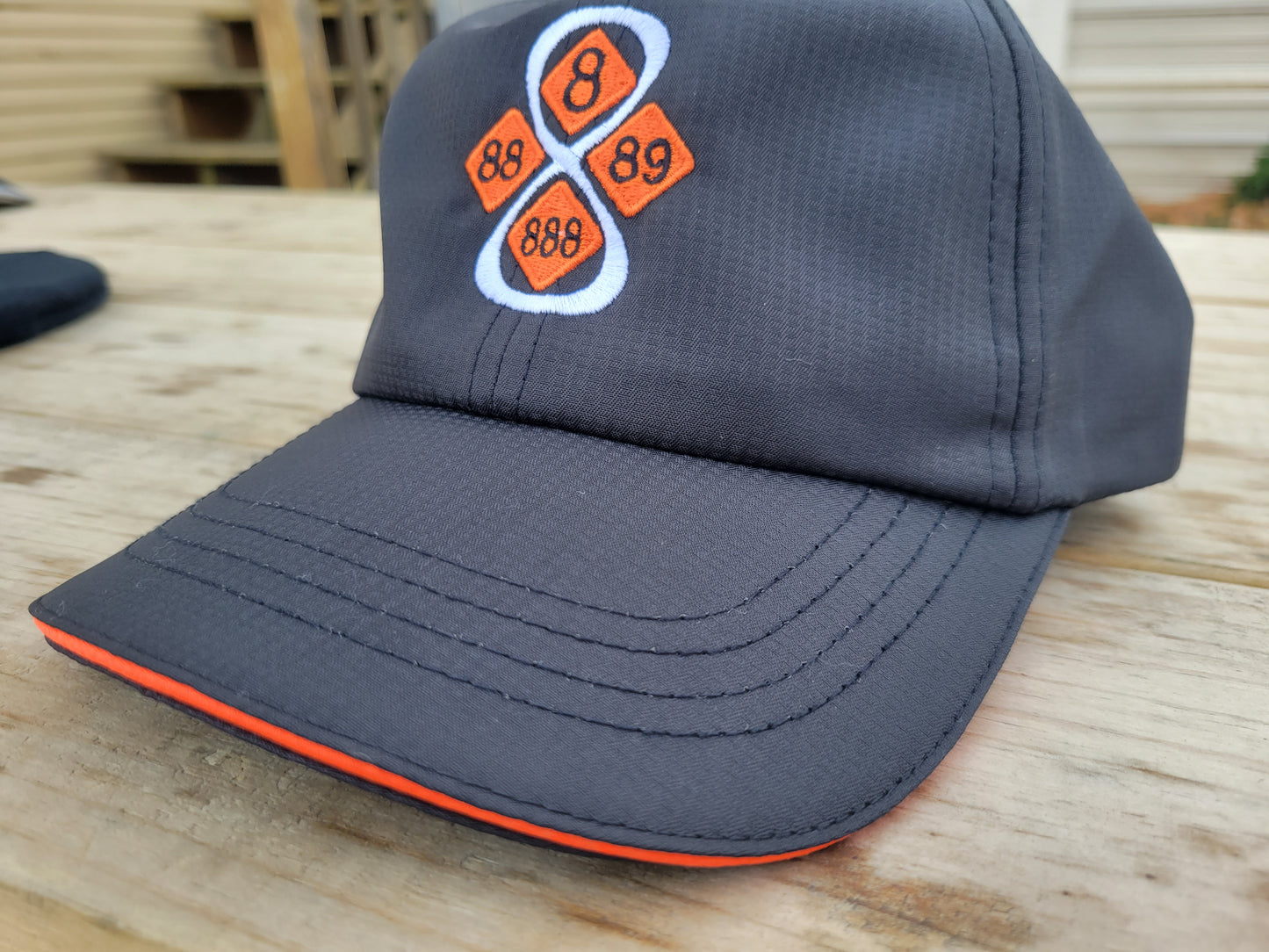 Crazy 8's hat - baseball cap - orange trim